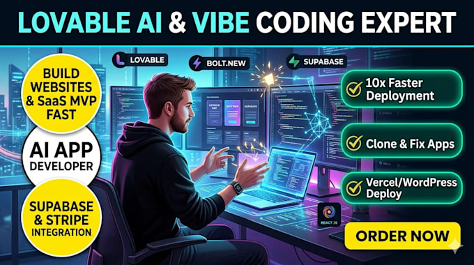 build or fix lovable ai bolt new web application and vibe coding
