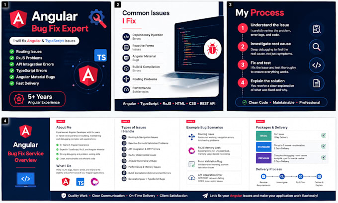 fix your javascript, react or angular bugs and errors