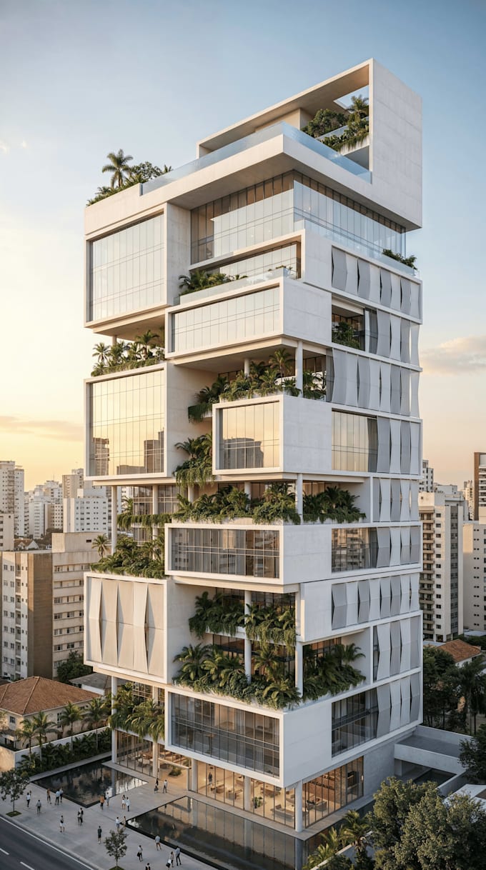 create hyper realistic exterior architectural renders