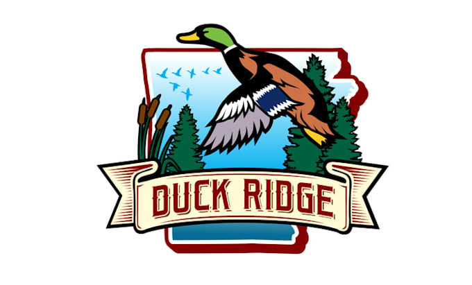 design attractive duck hunting camp logo