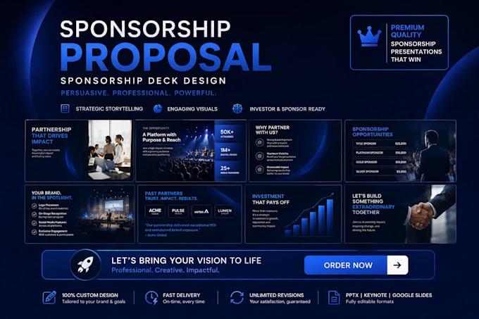 create sponsorship proposal sponsorship deck design powerpoint presentation