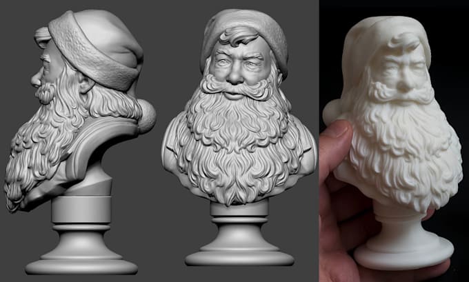sculpt realistic 3d printable head bust figure statue 3d face model 3d printing