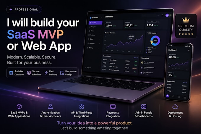 build a modern saas mvp or web application