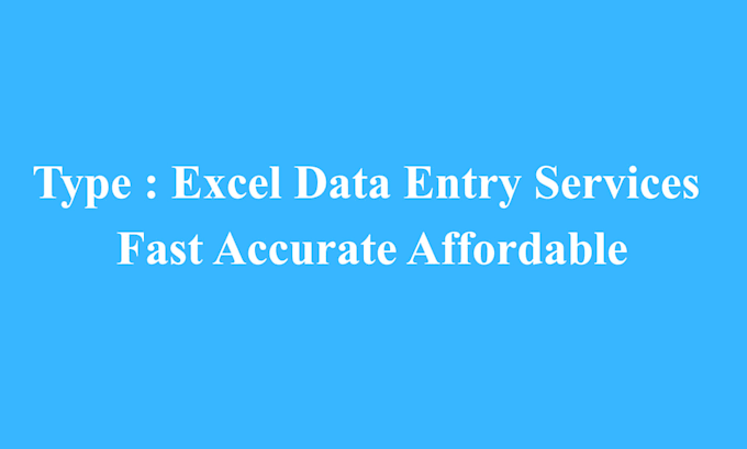 do excel data entry and organize your spreadsheet