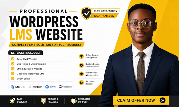create a tutor lms elearning website, customization and fix wordpress lms errors