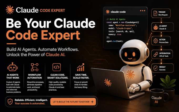 be your claude code expert to build ai agents, automate workflows with claude ai