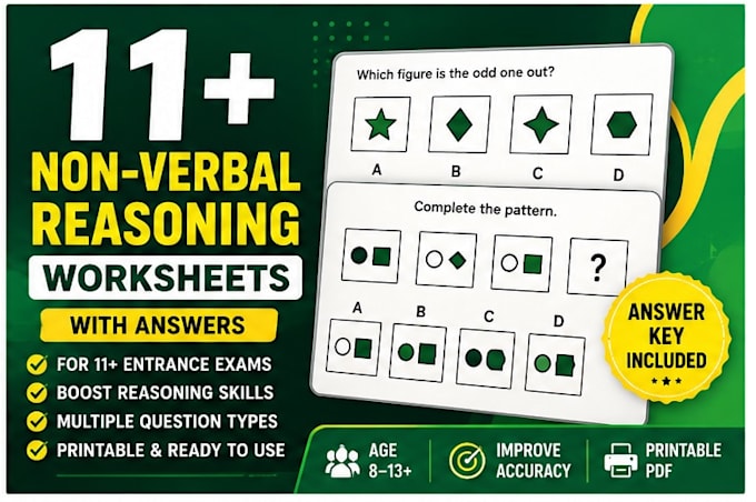 design 11 plus non verbal reasoning worksheets with answers