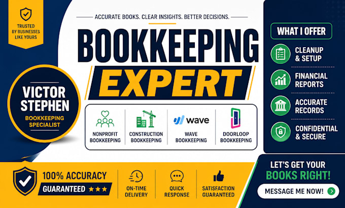 do nonprofit and construction bookkeeping in wave or doorloop