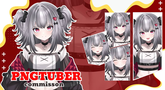 create pngtuber model, chibi anime pngtuber, giftuber character for streaming