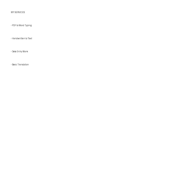 do translating and typing the words