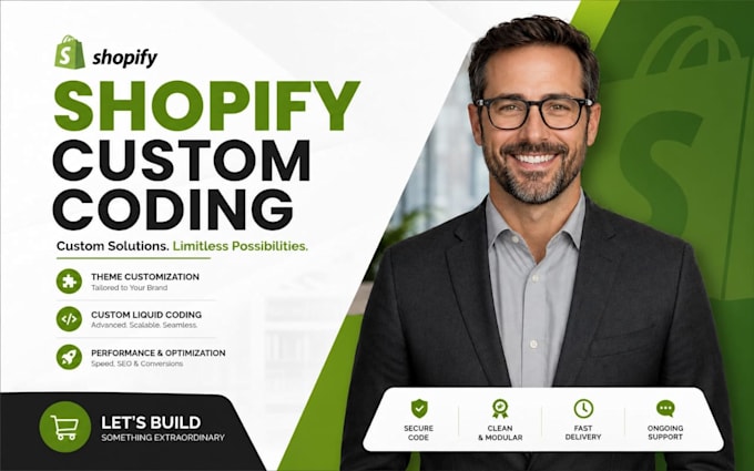 do shopify custom coding or theme customization with liquid and custom sections