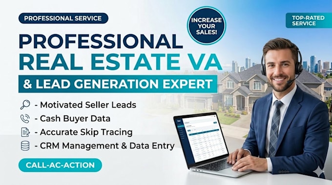 be your professional real estate virtual assistant and lead