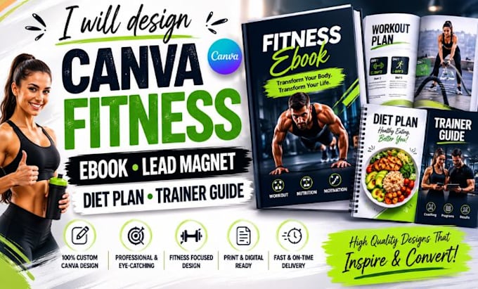 workout plan, fitness plan, training program, meal plan PDF