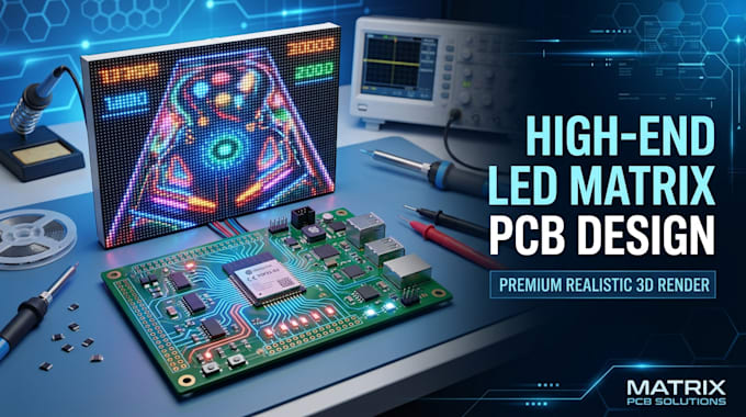 design custom pcb design for rgb led matrix pinball display embedded systemdesig