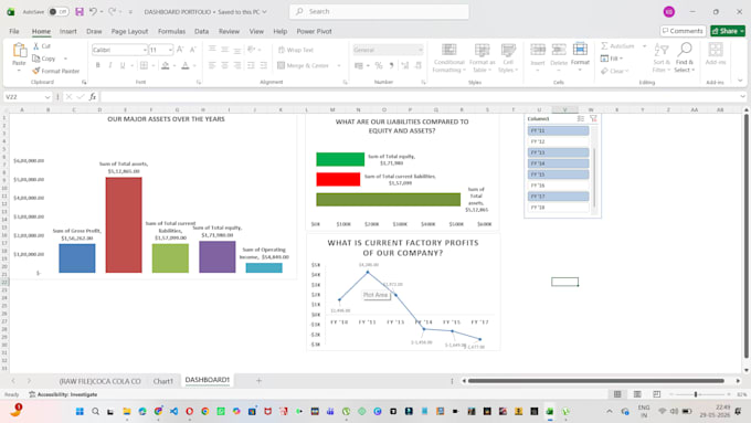 clean and visualize your data into a excel dashboard