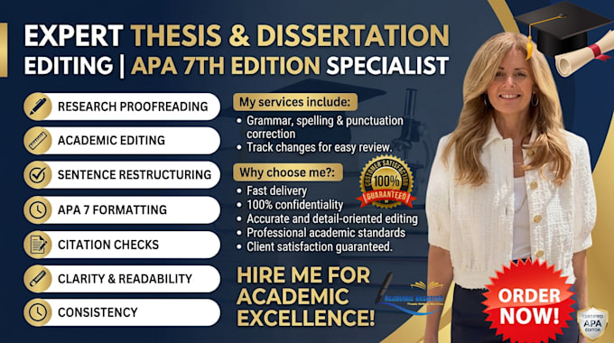 edit research, masters thesis, capstone projects, phd dissertation, apa 7 format