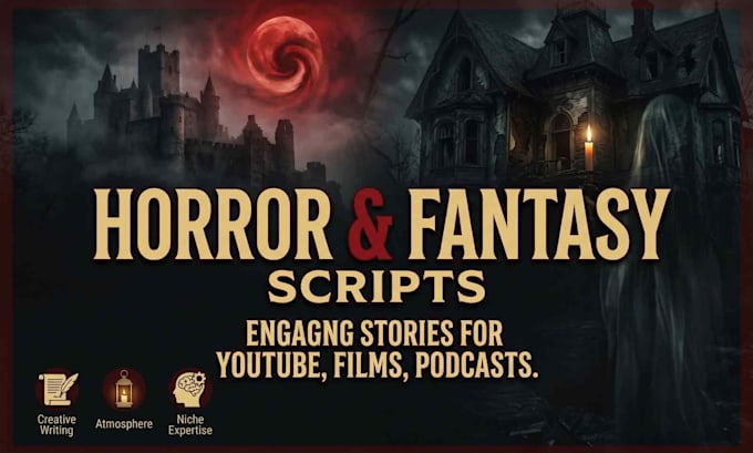 write cinematic horror scripts and fantasy