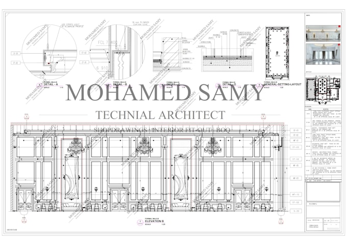 create interior shop drawings, technical drawings and boq