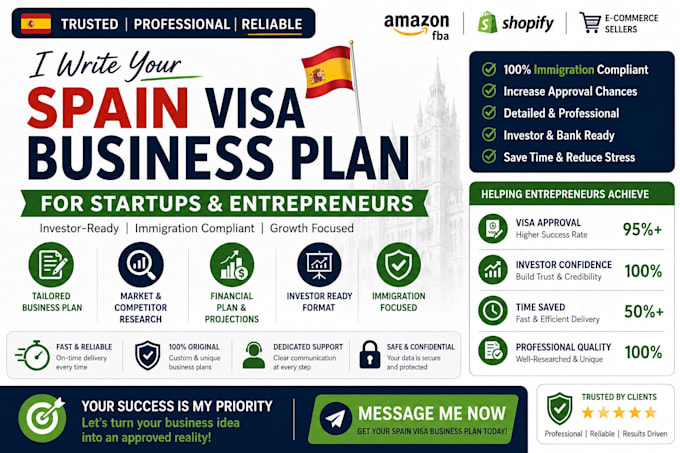 write your spain visa business plan for startups and entrepreneurs
