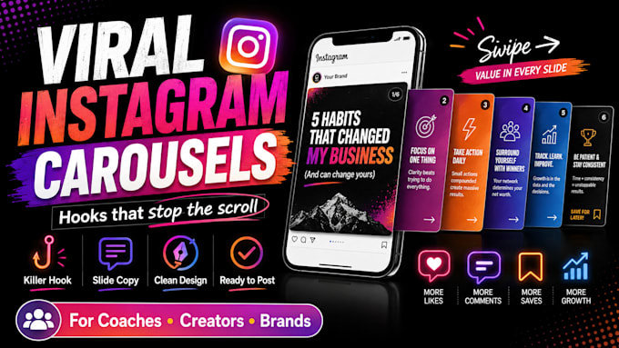 design and write viral instagram carousels