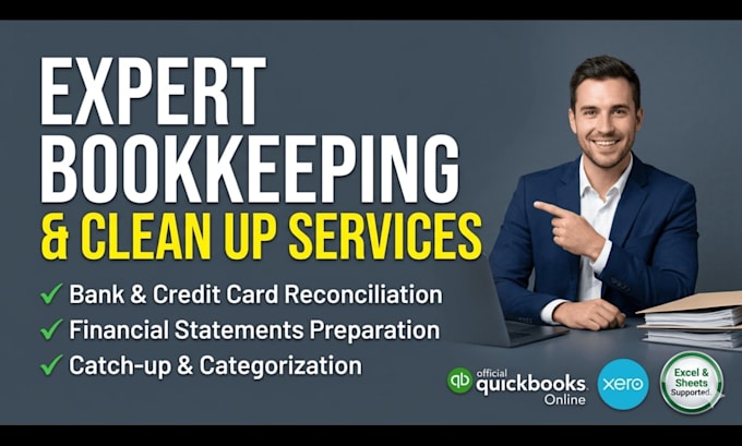 do accurate excel bookkeeping and manage quickbooks, xero