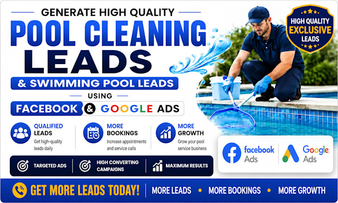 generate pool cleaning leads and swimming pool leads using ads campaign