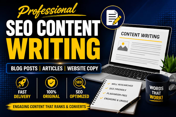 write SEO optimized blog posts and articles