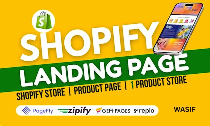 design shopify landing page or high converting product page via pagefly