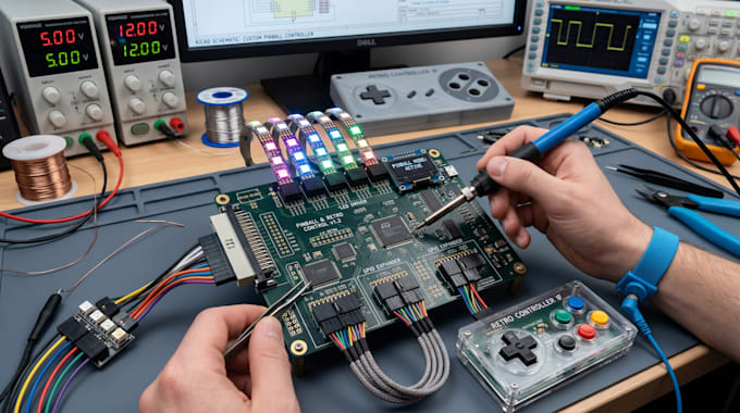 develop custom embedded hardware for led, pinball and retro controllers