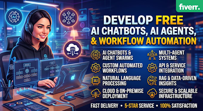 develop free ai chatbots, ai agents, and workflow automation