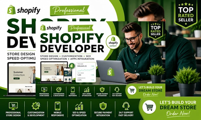 develop professional shopify store design and custom shopify website