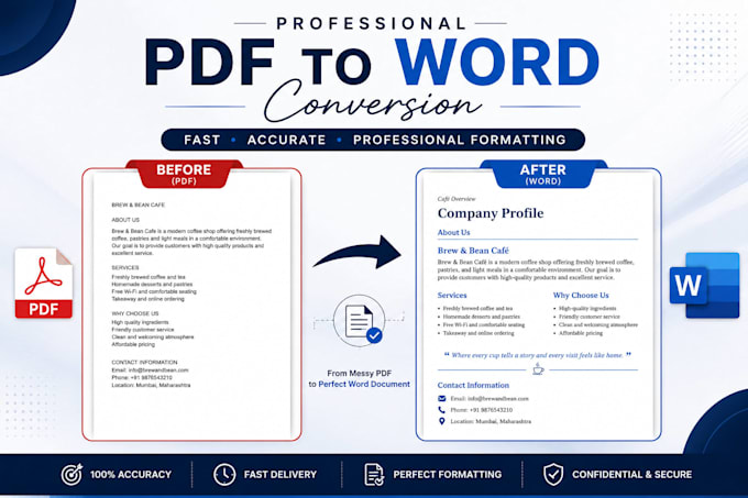 type PDF or scanned documents into word accurately
