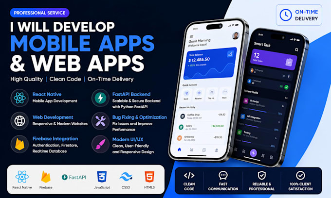 develop a react native mobile app