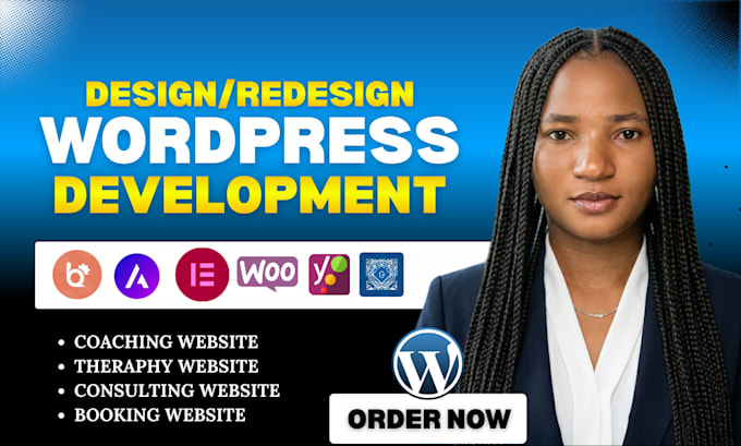 design therapy website, consulting website and coaching website on wordpress