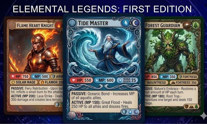 create professional trading card game templates card frames, tuck box packaging