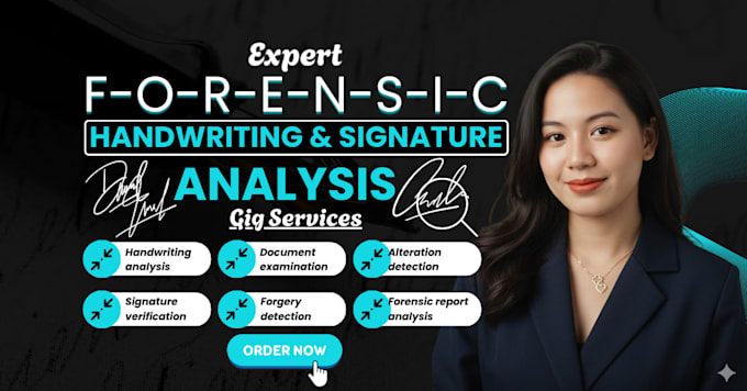 do forensic document analysis, handwriting analysis and signature verification