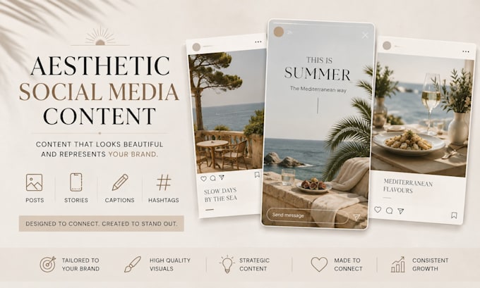 create aesthetic social media content