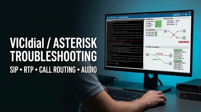 fix vicidial asterisk sip trunk and voip issues fast