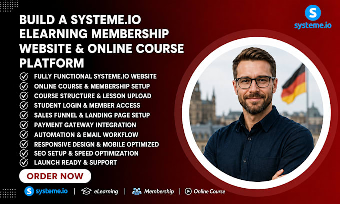 build a systeme io membership website with online courses