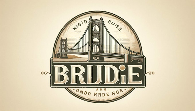 design bridge vintage logo with creative concepts