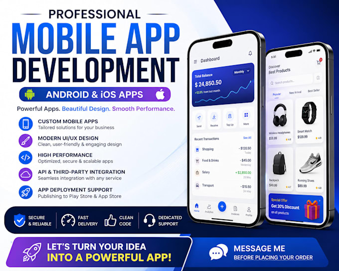 design and develop modern mobile applications