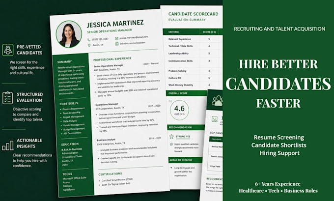 recruit, screen, and help you hire top talent fast