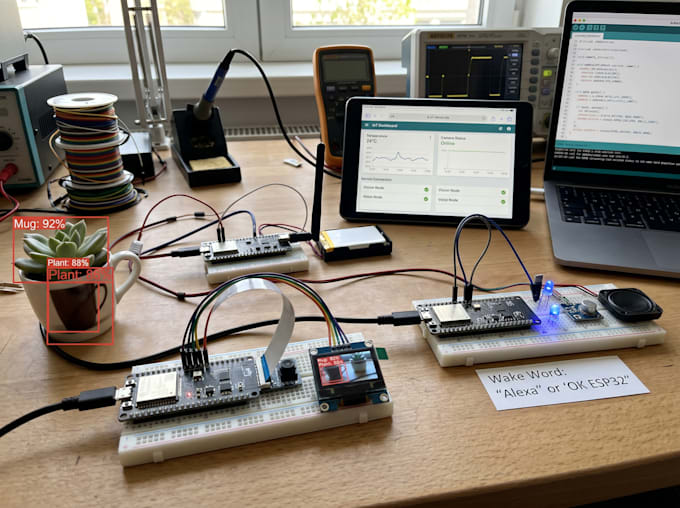create esp32 s3 ai camera, wake word and edge ai iot systems