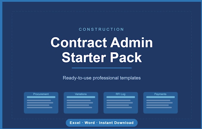 provide a contract admin starter pack