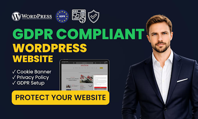 make your wordpress website gdpr compliant, gdpr privacy policy, cookie consent