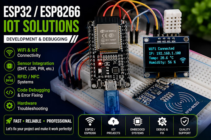 build arduino, esp32, esp8266 and iot projects