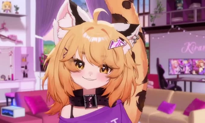 create 3d vtuber model, anime vtuber avatar, 3d vroid, vrm rigging for vseeface