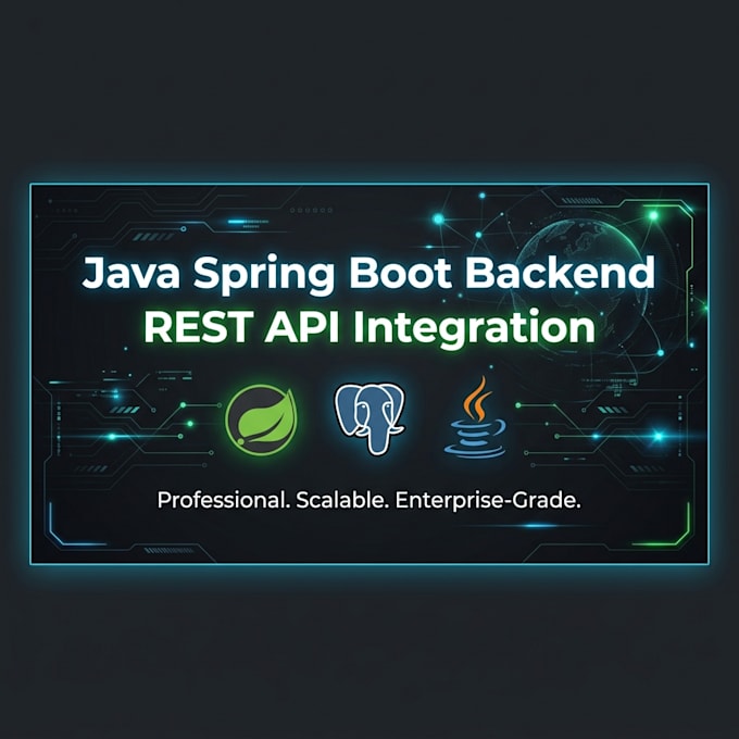 develop a java spring boot backend and rest API integration