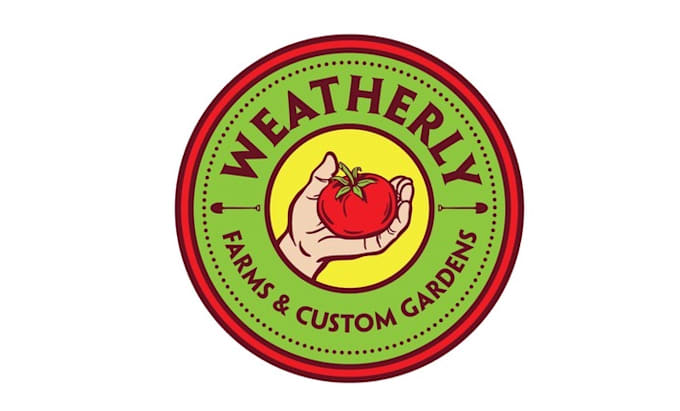 make innovative logo for weatherly farms custom gardens