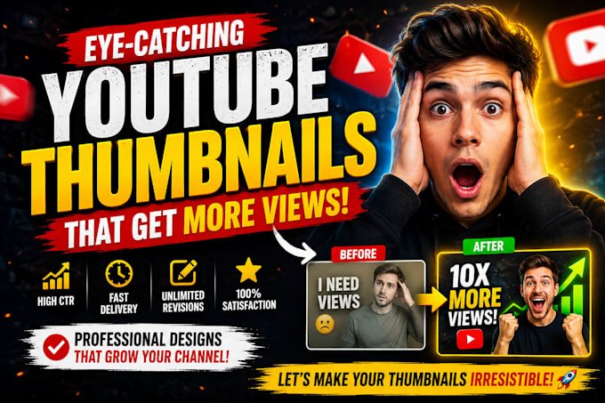 design eye catching youtube thumbnails that boost CTR